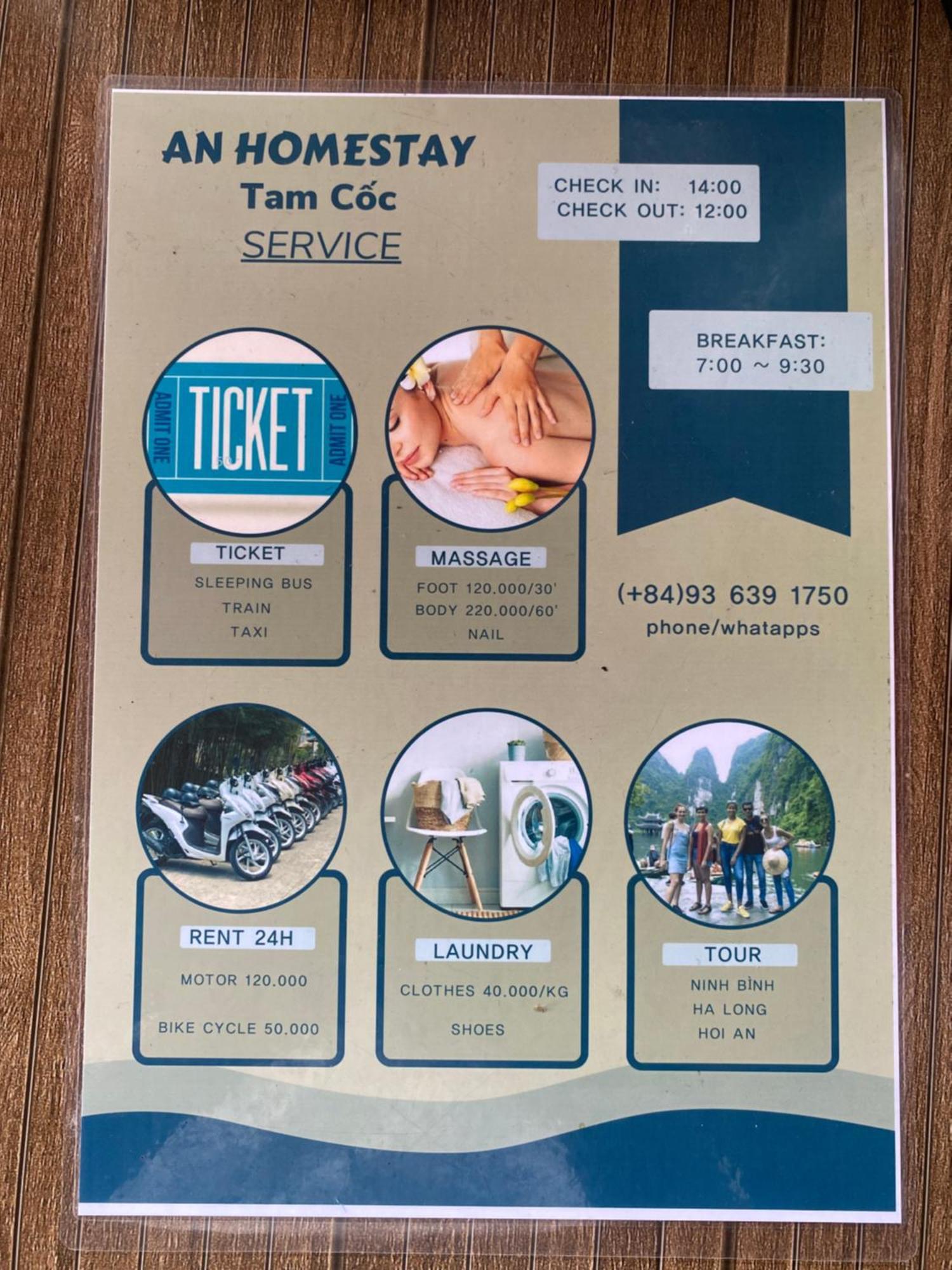 An Homestay Tam Coc Нин Бин Екстериор снимка